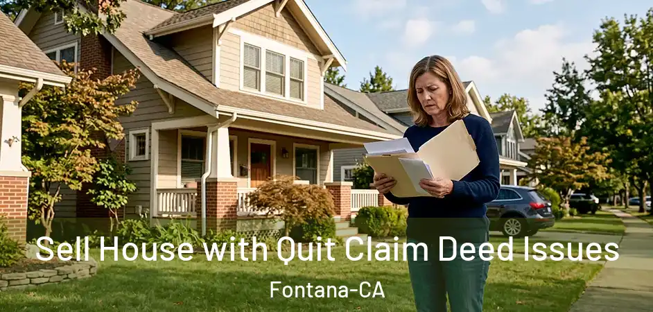 Sell House with Quit Claim Deed Issues Fontana-CA