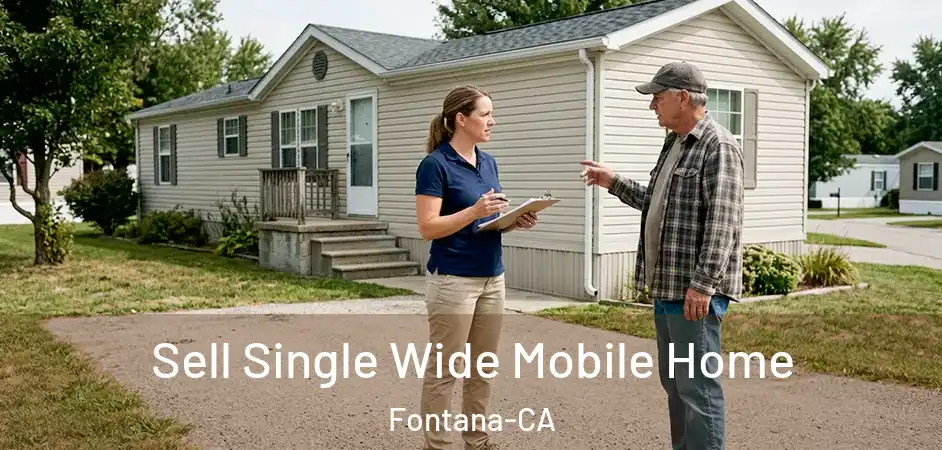  Sell Single Wide Mobile Home Fontana-CA